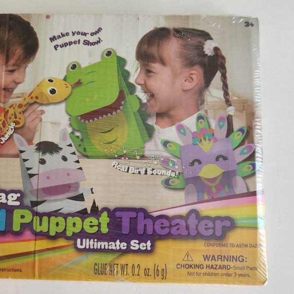 Musical Puppet Theater Make Your Own Hand and Finger Puppets w/ Animal Sounds - Picture 3 of 9